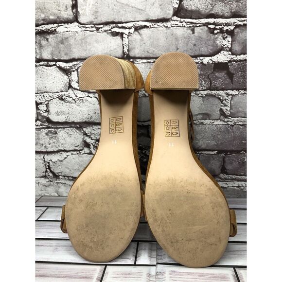 Jeffrey Campbell Lindsay Brown Suede Leather AnkleStrap Heels Women Sz 11M US/42 - Picture 6 of 16